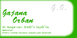 gajana orban business card